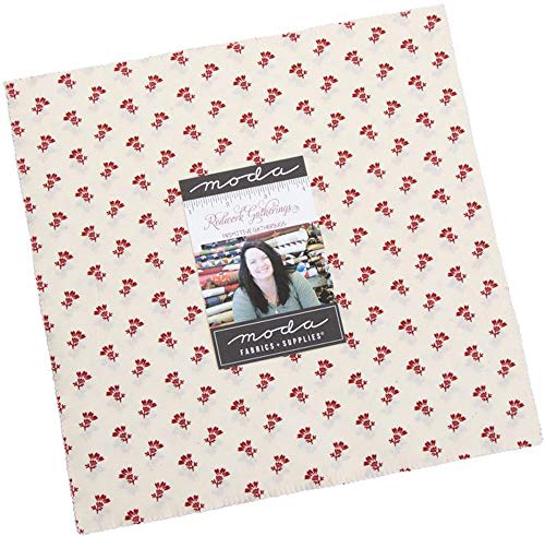 Primitive Gatherings Redwork Gatherings Layer Cake 42 10-inch Squares Moda Fabrics 49110LC