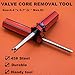 AUKISS 6Pcs Valve Stem Removal Tool Kit, R134 R12 A/C HVAC Air Conditioner Schrader Valve Stem Core Remover Tool