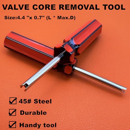 AUKISS 6Pcs Valve Stem Removal Tool Kit, R134 R12 A/C HVAC Air Conditioner Schrader Valve Stem Core Remover Tool by AUKISS - Used condition - Image 3