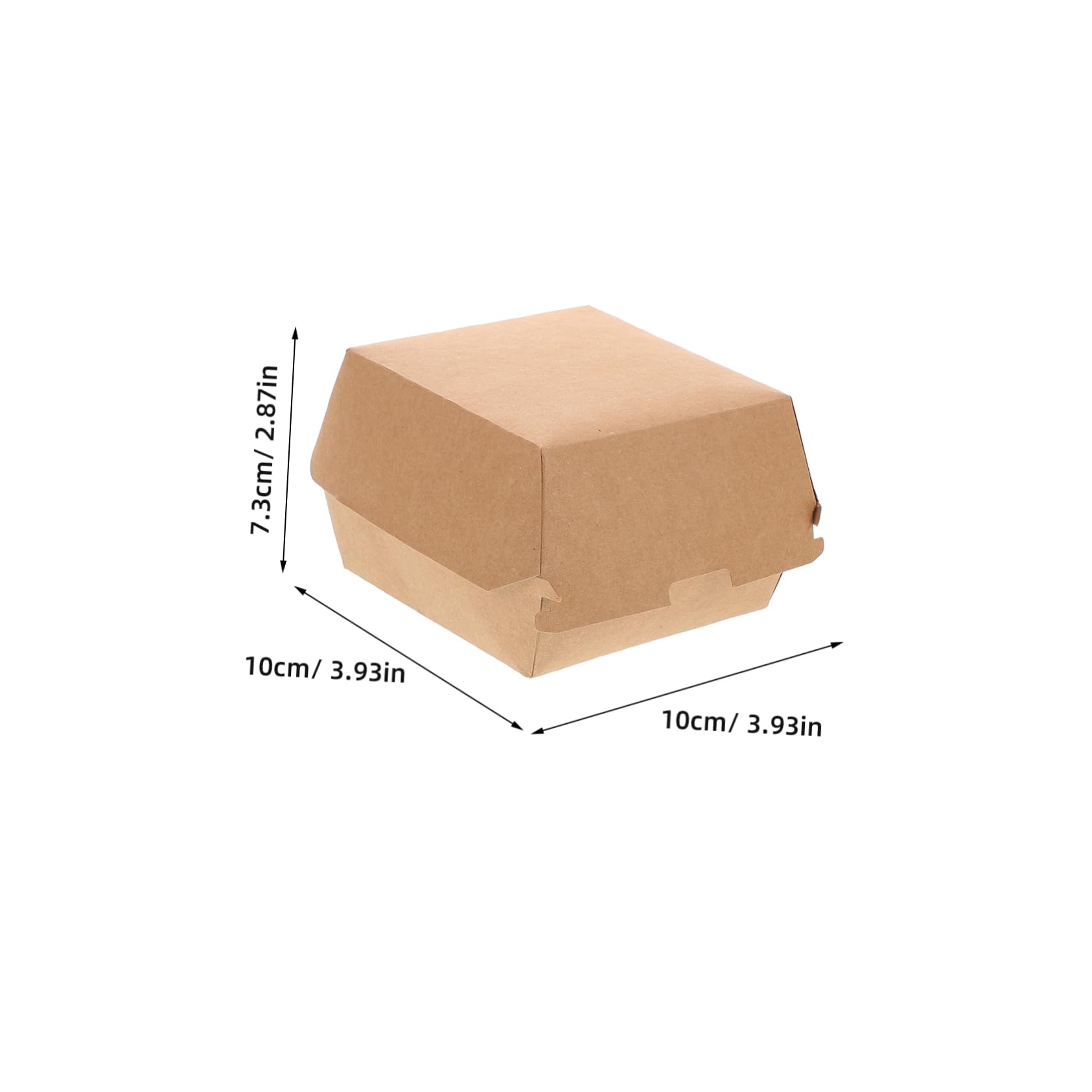 CLISPEED 30 Pezzi Contenitori Kraft per Hamburger e Snack Scatole per Alimenti da Asporto per Fast Food Versatili e Facili da Trasportare per Ristoranti