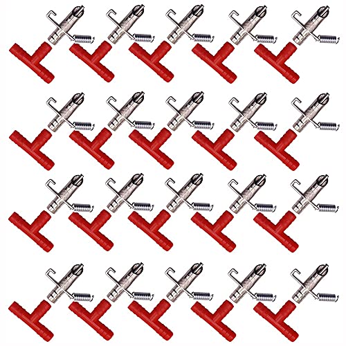 ANCLLO 20 Pack Automatic Water Nippler Drinker Feeders for Rabbit Guinea Pig Ferret, Black