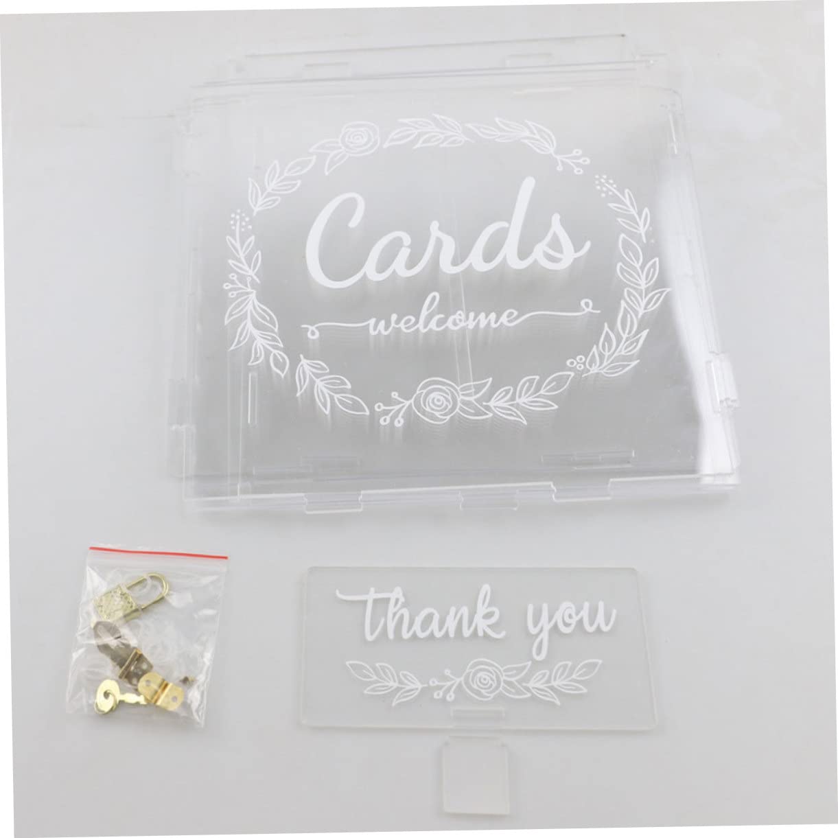 LABRIMP Hochzeitskartenbox mit Schloss Transparente Diy Geldbox für Karten Geldgeschenke und Erinnerungen Große Acrylbox für Hochzeitsfeiern und Partys