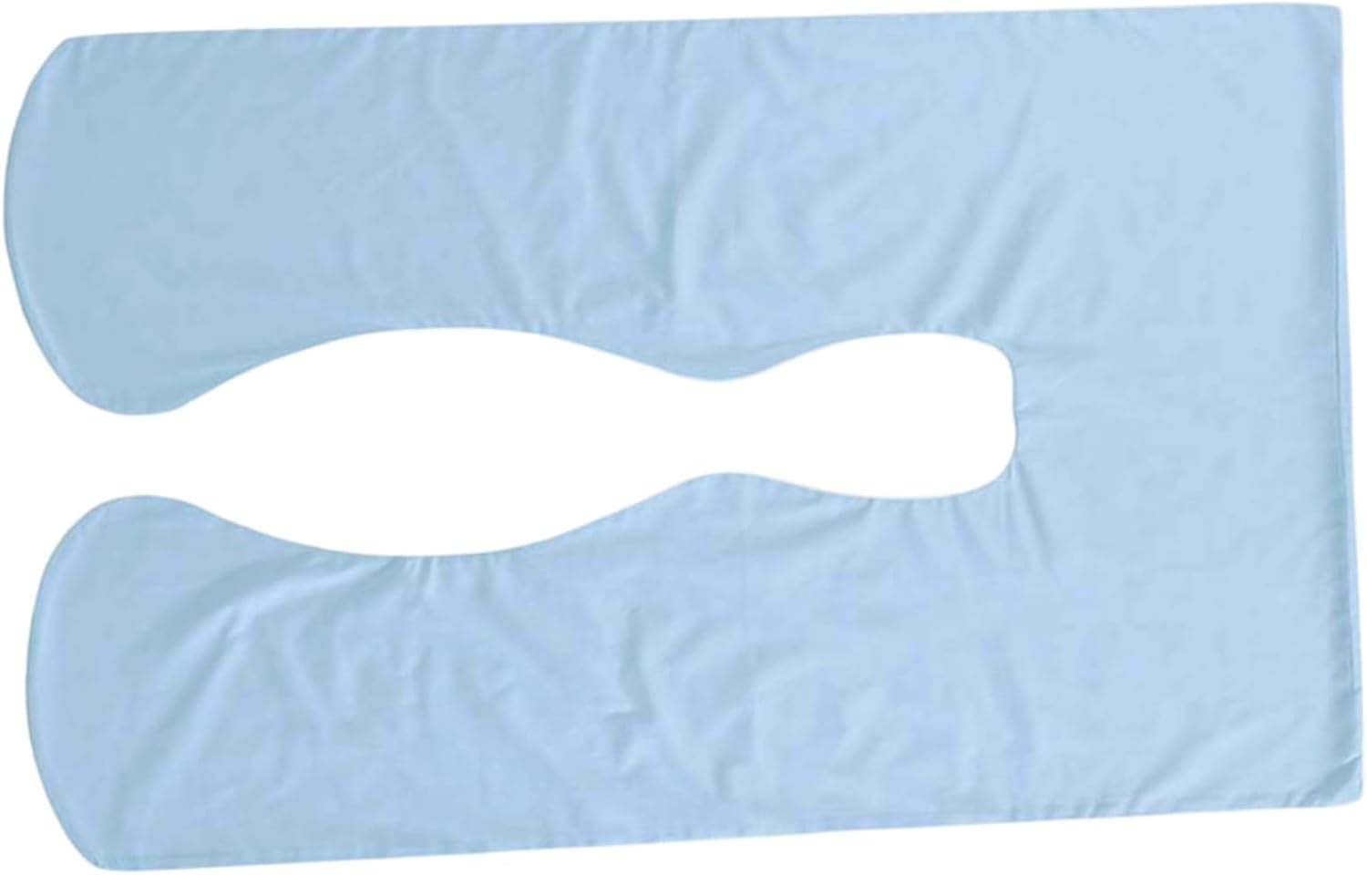 KOMBIUDA 1pc U-Shape Pregnancy Supporter Pillow Case Multi-Functional Arm Body Cushion Cover Washable Sky-Blue Fits Standard Pregnancy Pillows for Comfortable
