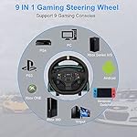 NBCP Racing Wheel with 6-Speed Shifter & Pedals –1080° Gaming Steering Wheel for PS4, Xbox & PC, Vibration Feedback, Clamp Mount, Plug & Play - Image 2