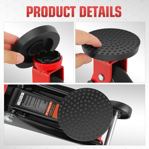 Image of DNA Motoring 2pack Floor Jack Rubber Pad, Frame Rail Protector, Car Lifting Pads Universal Jack Pad Adapter for Floor Jack, TOOLS-00627