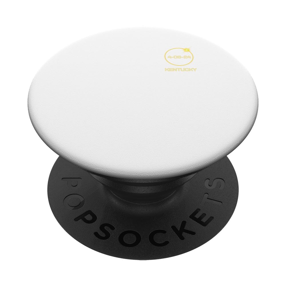 Totality Path 2024 Kentucky Total Eclipse TWO SIDED PopSockets Swappable PopGrip, Black