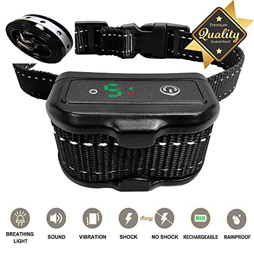 Bark Collar Newest Upgrade Version No Bark Collar Rechargeable Anti bark Collar Waterproof