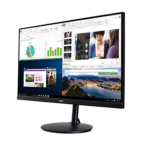 Image of acer CB242Y bir 23.8 inch Full HD (1920 x 1080) IPS Zero Frame Home Office Monitor with AMD Radeon Free Sync - 1ms VRB, 75Hz Refresh, Height Adjustable Stand with Tilt & Pivot (HDMI & VGA Ports),Black