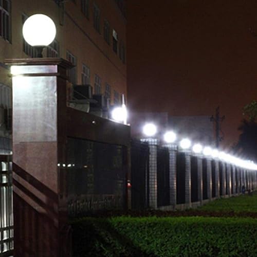 Miniatura 3 de Uonlytech Luz negra para poste al aire libre, luces de pilar alimentadas por energía solar con base de montaje en muelle, lámpara de césped para