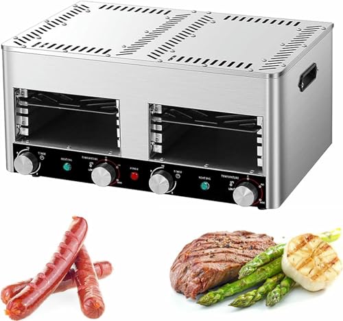 Gourmet Steak Grille (1700W/3400W), Steakhouse Quality, Infrared Ceramic Superheating Up to 1450 Degrees, Indoor Electric Infrared Grill and Sear Station