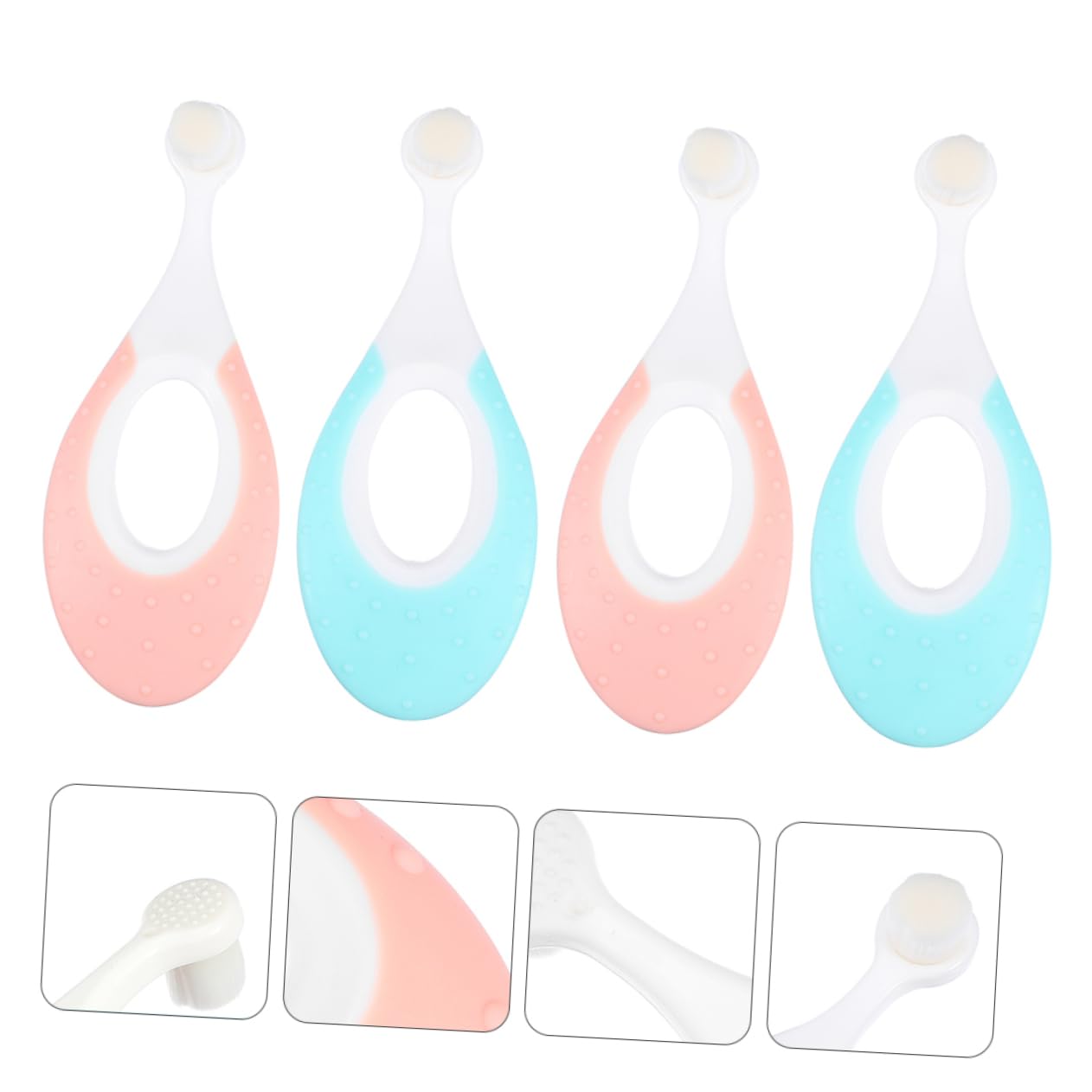 3 Set Spazzolini Morbidi Per Orale Con Setole Delicate Per Denti E Gengive Sensibili Per Piccole E Facile Trasportare 4 Pezzi*3