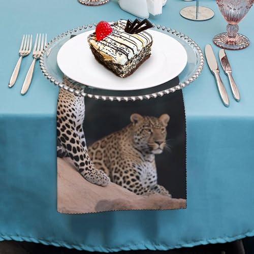 Servilletas de Tela African Leopard on Rock 6 PCS miniatura 4