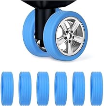CNB Travel Luggage Wheels Covers Silicone Full Protection Covers for Most 8 Spinner Wheels Suitcases or Office Chair Caster,Durable,Mute and Shock Absorption Blue Pack of 8