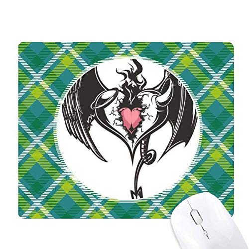 Tapis de souris Broken Armor en cœur treillis vert cadeau original
