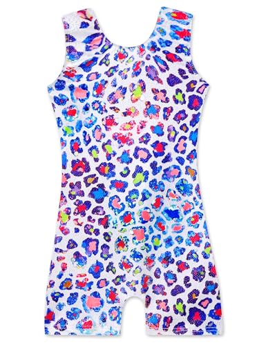 Image of Domusgo Gymnastics Leotards for Girls Sparkly One Piece Biketard Size 1-10Y