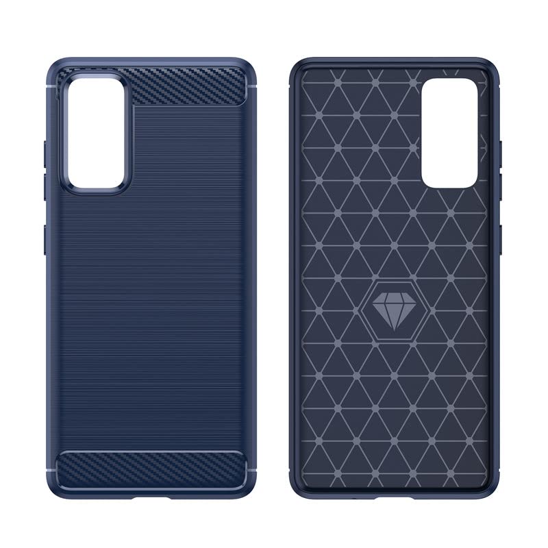Image of Hybrid Carbon Fiber Back Case for Samsung Galaxy S20 FE (Blue)