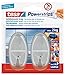 Price comparison product image tesa UK Powerstrips Large Hooks with Removable Adhsive Strips Oval - Chrome, 2 Hooks