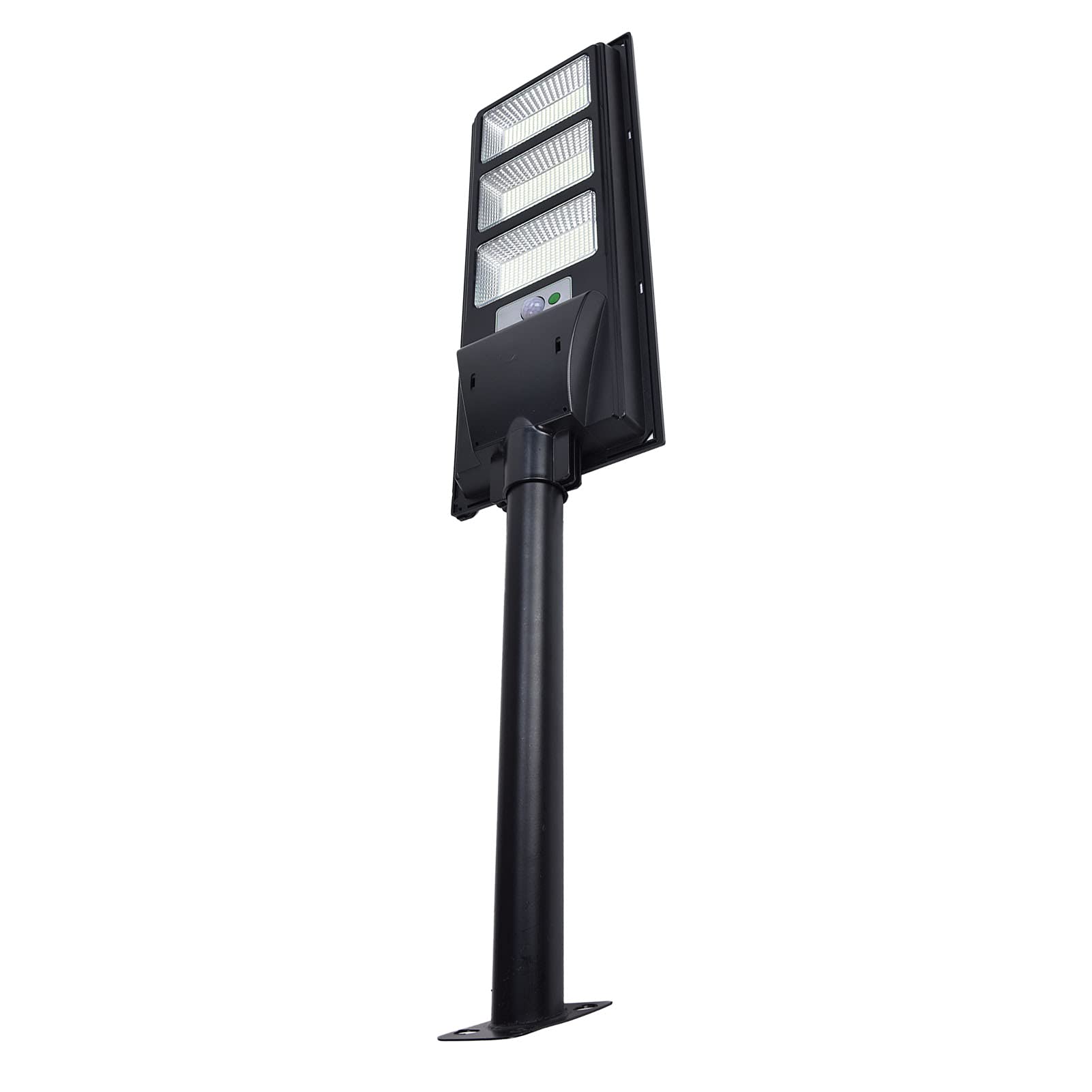 Réverbère solaire de 500 W LED Télécommande Minuterie Capteur de mouvement par induction du corps humain IP65 Lumière de jardin imperméable extérieure pour rues, trottoirs
