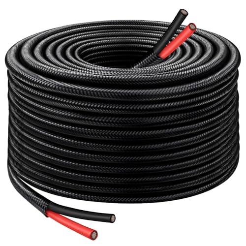 XRDS -RF 8AWG Solar Extension Cable 50FT with Flame-Retardant Protective Sleeving, Tinned Copper PV Wire, Flexible Outdoor Photovoltaic Cable for Solar Panel, RV, Boat, Off-Grid System