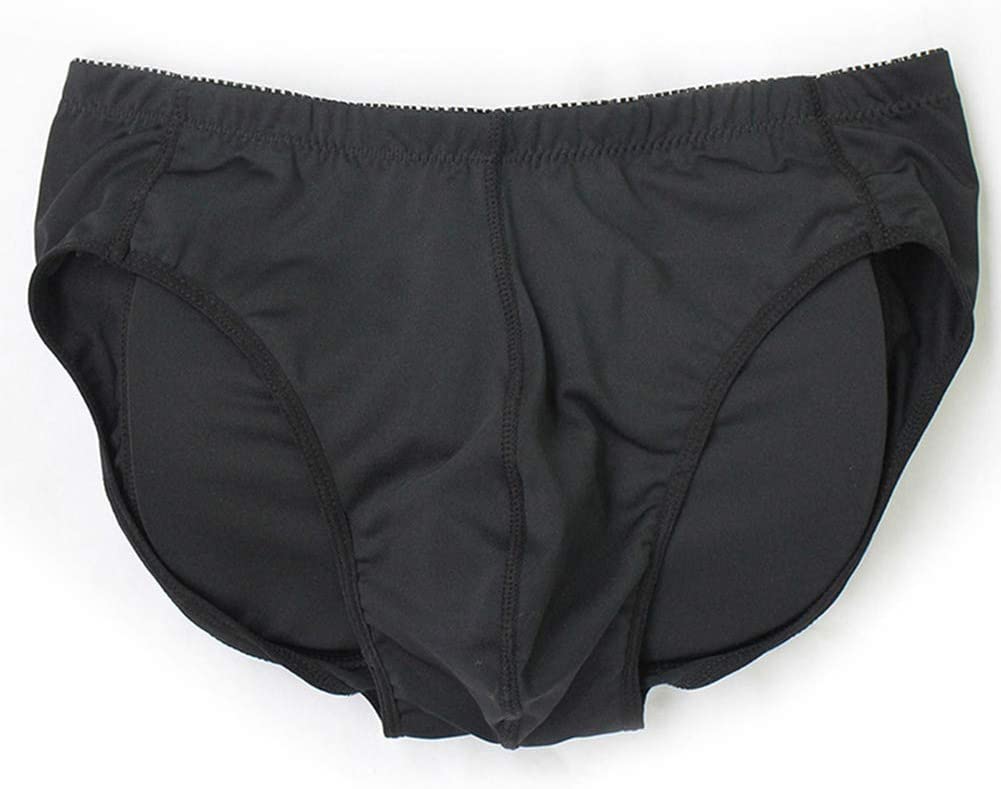 Wysokiej jakości wyściełane męskie płetwy wzmacniające biodra wzmacniacz wzmacniacza Enhancer Spandex Bawełniana bielizna, L Black(Size:3X-Large)