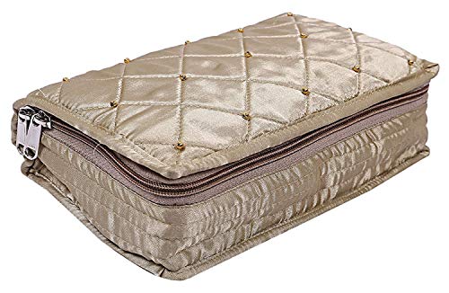 KuberIndustries Kit de joyería de satén Oragniser (Dorado) - CTKTC8798