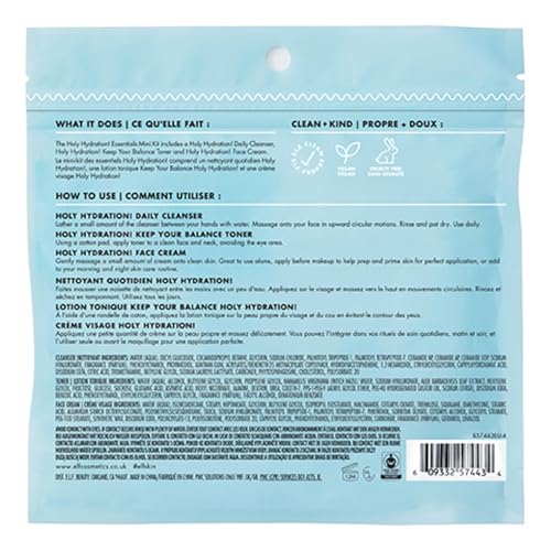 e.l.f. SKIN Holy Hydration! The Essentials Mini Kit, Reiniger, Toner & Feuchtigkeitscreme für hydratisierte & ausgeglichene Haut, reisefreundlich, vegan & tierversuchsfrei – Bild 3