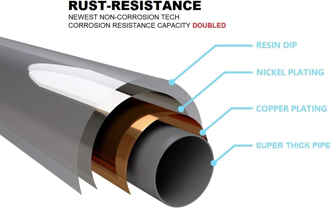 BRIOFOX Tension Curtain Rod 43-73 Inches, Adjustable Shower Curtain Rod for Windows or Doorways, Matte Nickel : Home & Kitchen