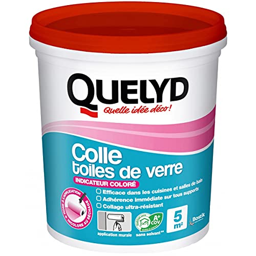 Quelyd Colle toiles de Verre avec Indicateur coloré Pâte - Pot de 1kg