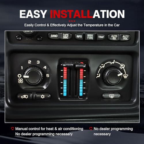 GZGN 599-210XD A/C Heater Climate Control Module Panel Switch Compatible with 02-07 Silverado Suburban Tahoe Trailblazer Avalanche Sierra Yukon Envoy Cadil Escalade Isuzu Buick Bravada OE 10370033 - Thumbnail 6