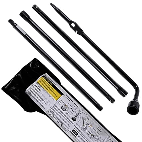 Image of Tire Removal Handle Kit Spare Tire Tool Lug Wrench Tire Removal Replacement Kit (Socket Size: 22mm)