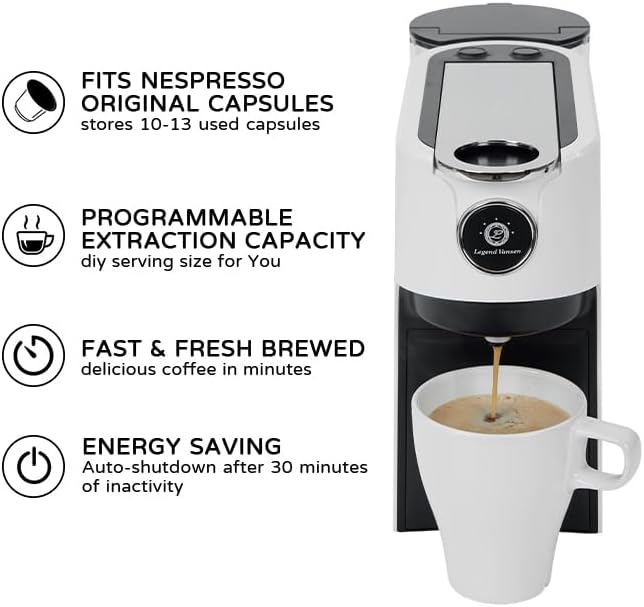 Máquina de Espresso Automática con Tanque de Agua Extraíble y 2 Modos de Extracción miniatura 4