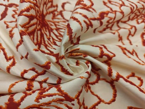 Soie dupion ivoire imprimé floral bordeaux couture haut de gamme
