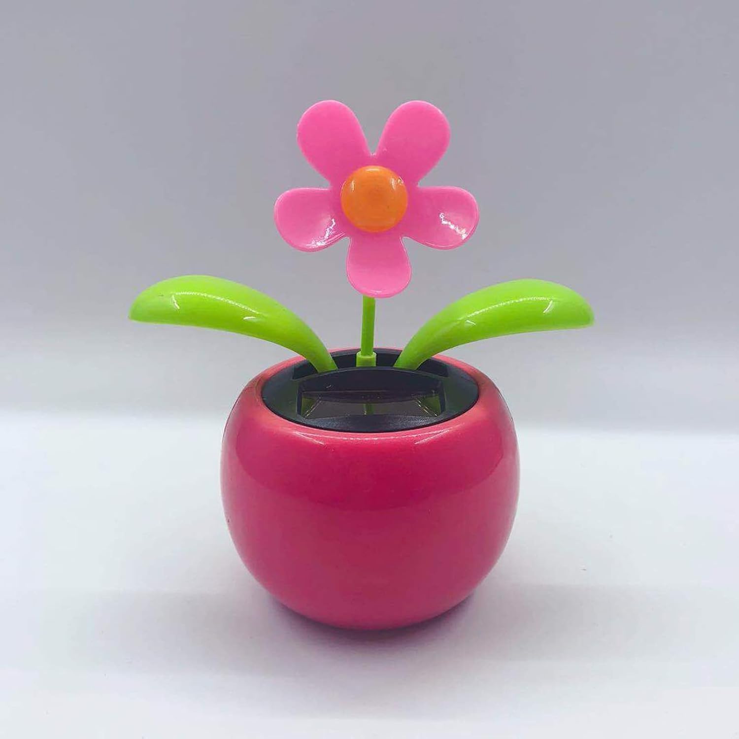 Rose Red Solar Dancing Flower Car Dashboard Decorations - Funny Solar Powered Dancing Flower Pot Car Ornaments Flower Swinging Toy for Car Decor, Funny Gifts for Friends