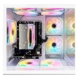 suevery Prebuilt Gaming PC 8G DDR4 RAM AMD Ryzen5 3.7G Up to 4.2G 256G SSD Radeon Vega 11 Wi-Fi 6 White Desktop Computer White