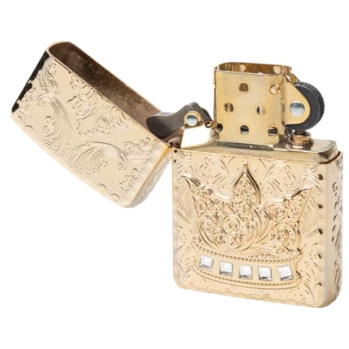 Zippo Encendedor de Aceite The Crown Dorado miniatura 5