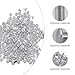 Kisangel 200pcs Flat Head Semi-Hollow Aluminum Alloy Rivets Silver Tone DIY Fastening Rivets for Household and Industrial Repair