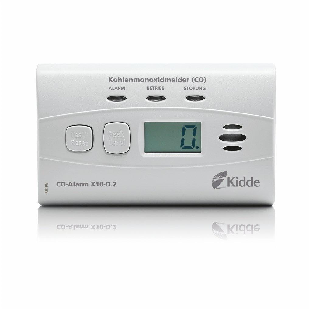 Kidde 10llDC0 - Co de alarma detector de monóxido de carbono d.2 X10, 1 unidad), color blanco