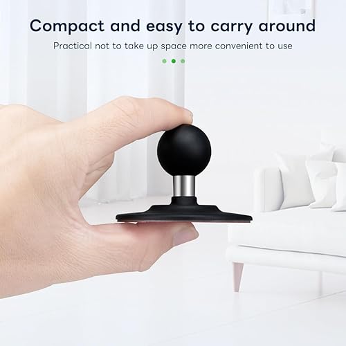 Miniatura 8 de FANAUE Base de bola adhesiva flexible compatible con soportes RAM tamaño B brazo de doble zócalo, adaptador de cabeza de bola de 1 pulgada para