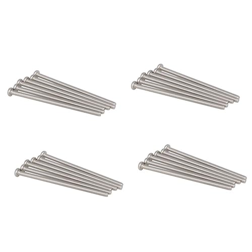 Miniatura 58 de MroMax 30 tornillos de máquina Phillips de cabeza plana M2 x 0.197 in, acero inoxidable 304 18-8, rosca completa, tornillos de cabeza cruzada gris