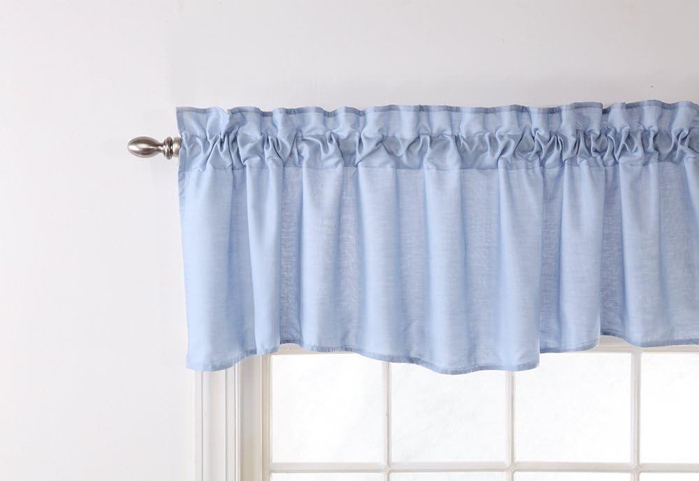 Renaissance Home Fashion Stylemaster Emery Lined Valance, 70-Inch by 20-Inch, Sky