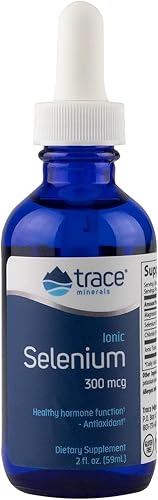 Trace Minerals Suplemento dietético de selenio iónico líquido de 300 mcg Antioxidante apoya la inmunidad la salud de la tiroides Vegano sin