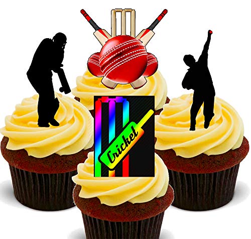 Made4You - Decoración Comestible para Cupcakes con diseño de Jugador de críquet