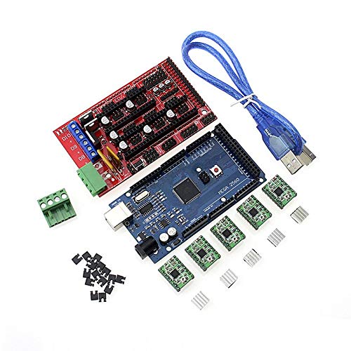 Lysee 3D Printer Parts & Accessories - 3D Printer Kits Ramps 1.4 2004 LCD Screen A4988 NK-Shopping - (Color: Green)