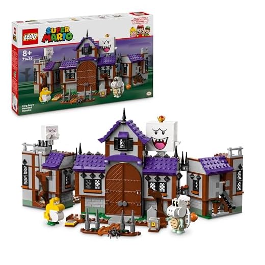 LEGO Super Mario King Boo’s Haunted Mansion Set, Building Toy for Kids, Collectible Playset with 4 Character Figures Including a Baby Yoshi, Gift for 8 Plus Year Old Boys, Girls and Gamers 71436