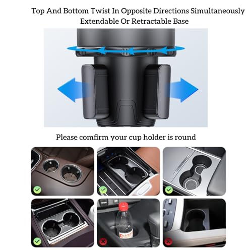 Extensor Portavasos para Carro 2 en 1 con Base Ajustable 360° miniatura 2