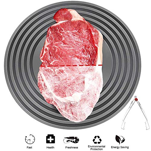 Round Defrosting Tray Multi-functional Thawed Tray Defrosting Board Plate Eco-Friendly Thawing Plate for Frozen Meat Double Sided Thawing Meat Tary Heat Conduction Tray Keep Food Fresh Healthy