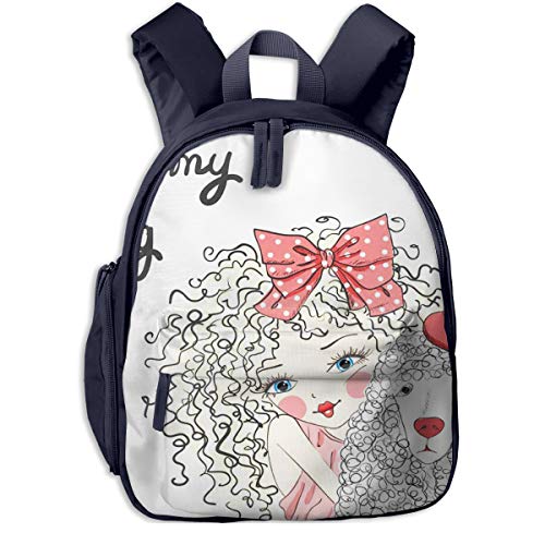 Preisvergleich Produktbild Kinderrucksack Kleinkind Jungen Mädchen Kindergartentasche Haar kleines Mädchen Hund Backpack Schultasche Rucksack