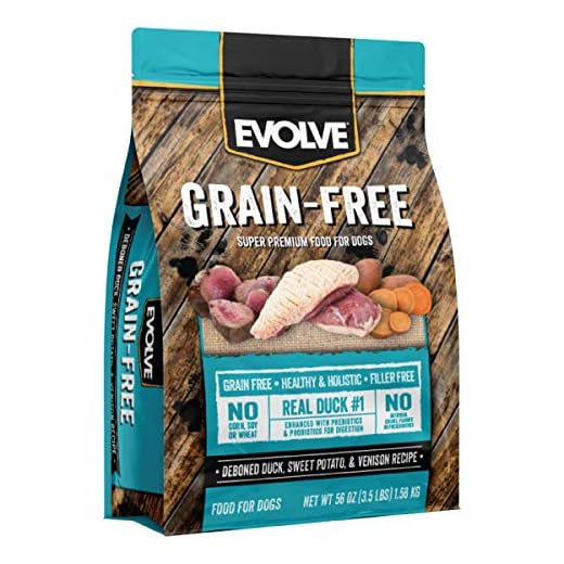 Evolve Grain Free Deboned Duck, Sweet Potato & Venison Recipe Dry Dog Food, 3.5 lb.