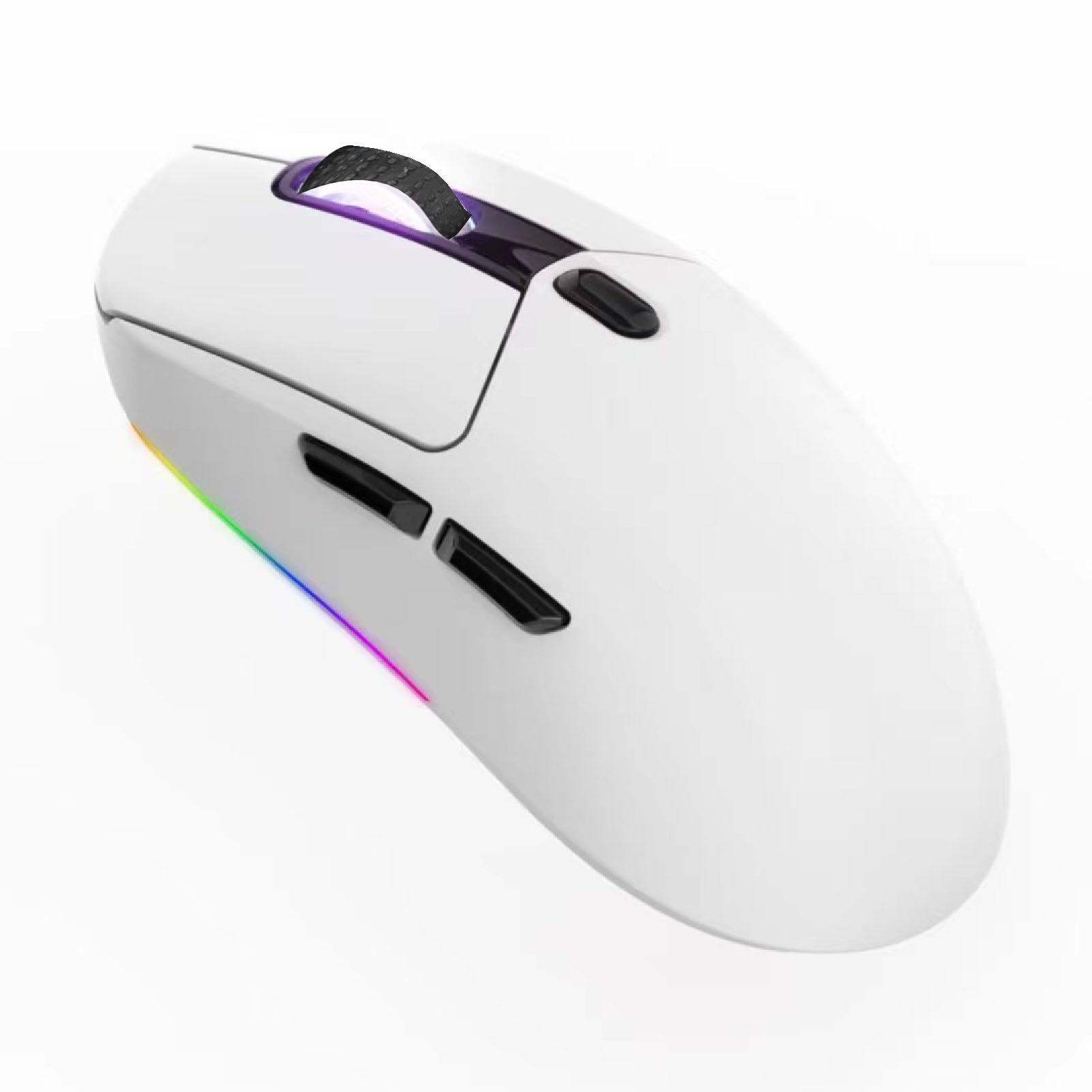 Focket Mouse da Gioco, Mouse Ottico Ergonomico Ricaricabile Bluetooth 2.4G Cablato in 3 modalità Regolabile 5000 DPI, Mouse da Gioco con Illuminazione RGB Immersiva per PC Portatile