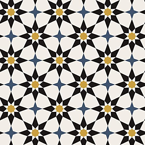 Image of Moroccan Tile Stickers | Waterproof Self Adhesive Peel & Stick Tile Decals for Kitchen Backsplash, Bathroom Wall, Floor, Furniture & Glass (6x6 Inch, Design 29)